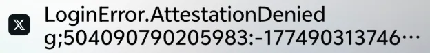 LoginError.AttestationDeniedg问题