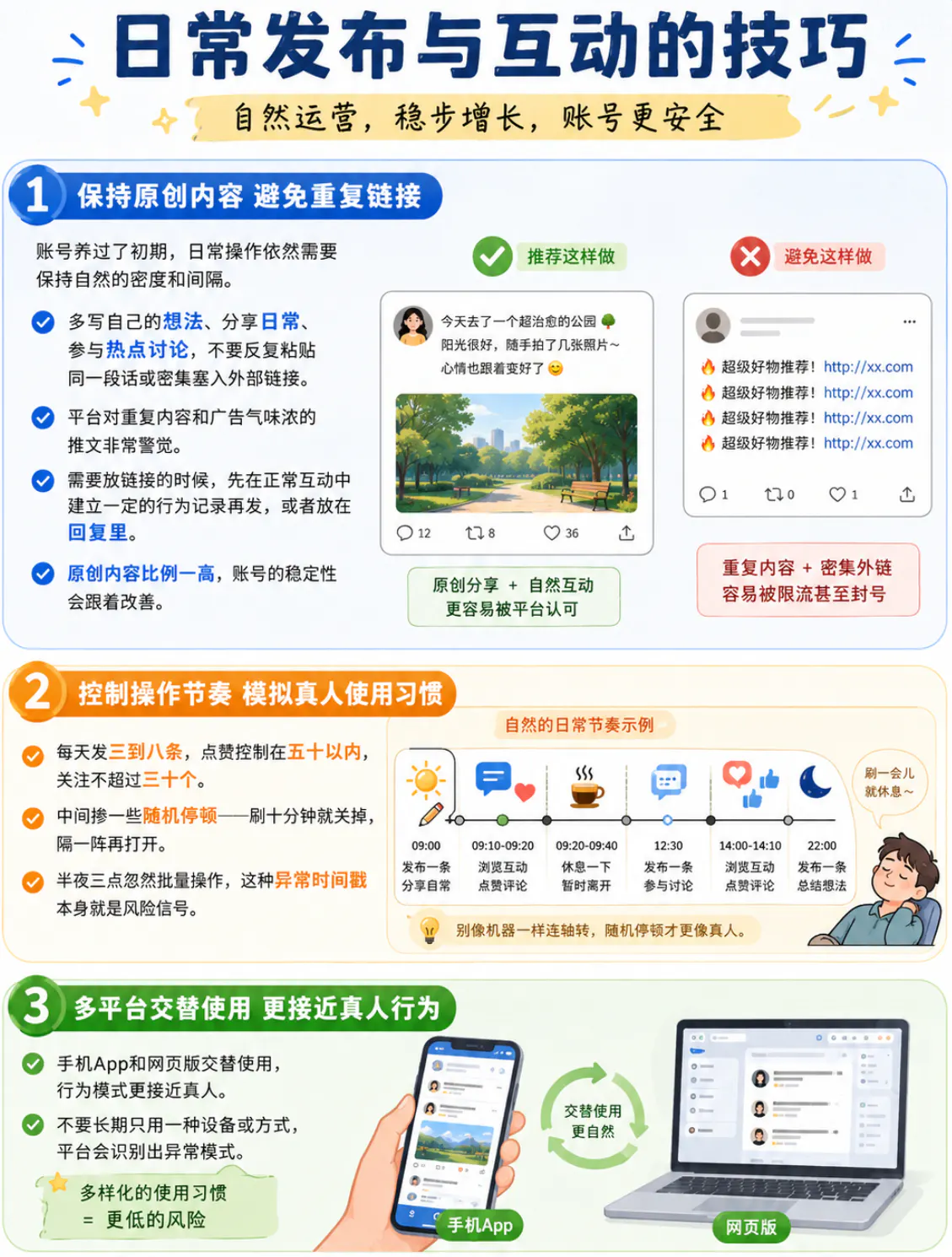 发布内容技巧